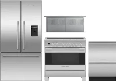 4 Piece Package Includes Refrigerator, Range, Hood And Dishwasher